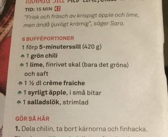 Krämig sill med lime, chili & äpple