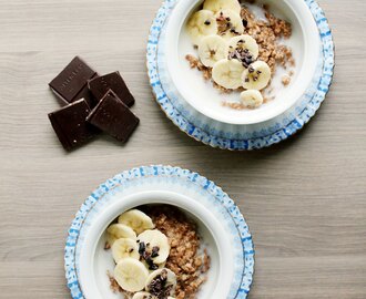 Veg Chocolate Porridge w Almond Milk & Cacao Nibs