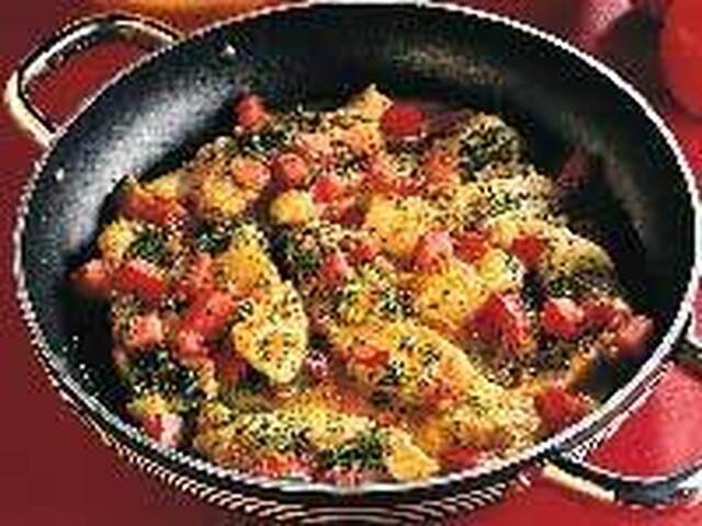 Curryfisk med tomater