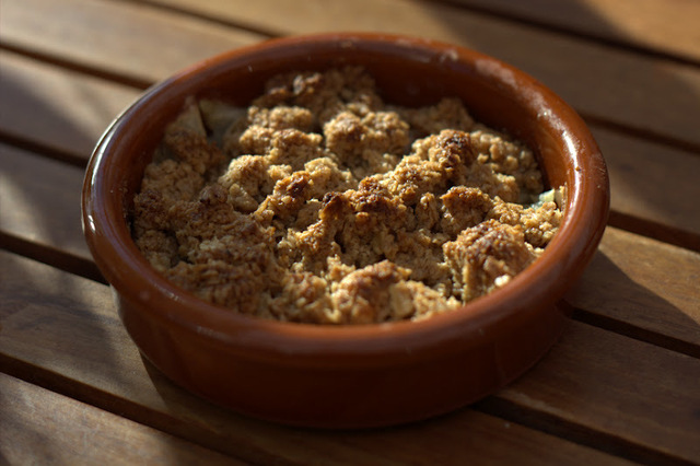 Äppelsmulpaj i små portionsformar - gluten och mjölkfri