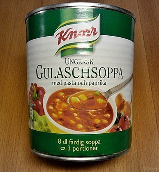 Ungersk gulaschsoppa på burk smakar urk. #DISS