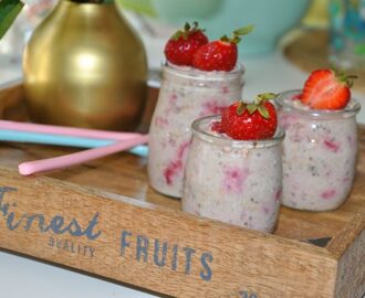 Overnight oats – Jordgubbar och Kokos