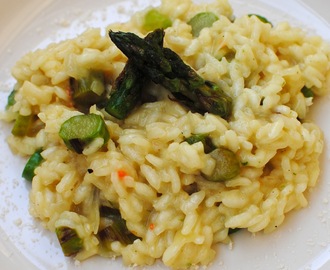 Risotto med smörstekt sparris