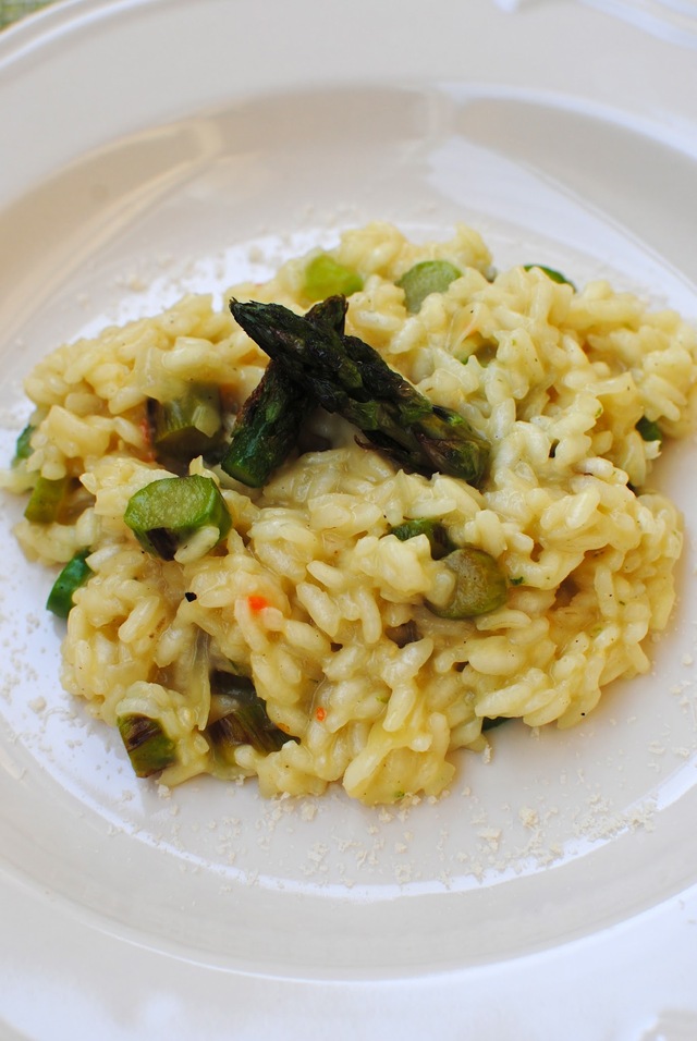 Risotto med smörstekt sparris