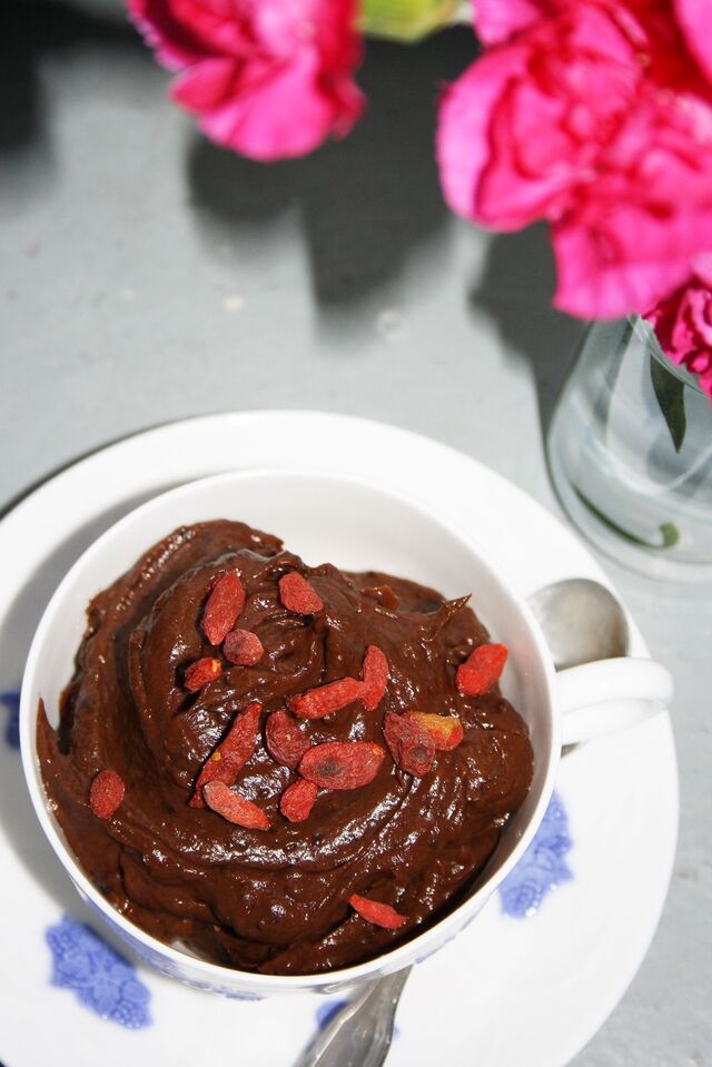 Chokladpudding på avokado