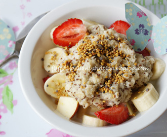 Sommargröt m. quinoa, kanel, banan & jordgubbar