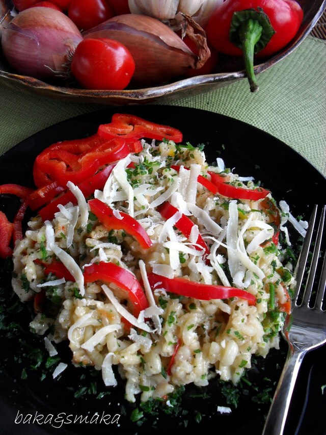 Kycklingrisotto med paprika