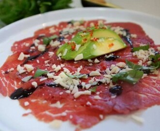 Asiatisk carpaccio med avokado