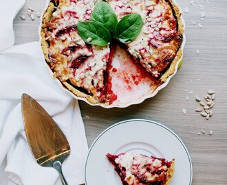 Gluten Free Beetroot and Gorgonzola Pie