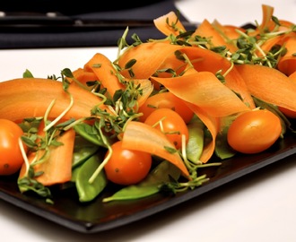 Nyttig sallad med fina morötter