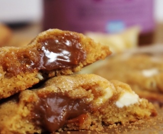 Dulce de leche cookies med vit choklad