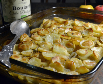 Ugnsbakad fläskytterfilé med äpple, potatis & cider