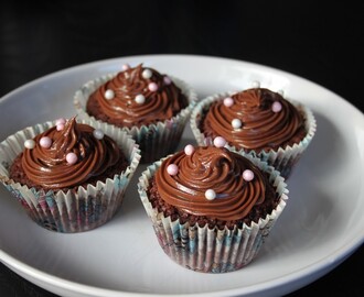 Kladdkaksmuffins med nutellafrosting