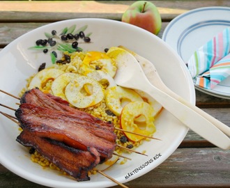 Grillat kanelfläsk med höstsallad.