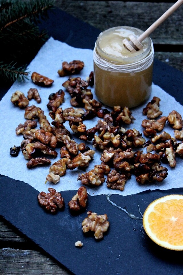 Honungsrostade valnötter