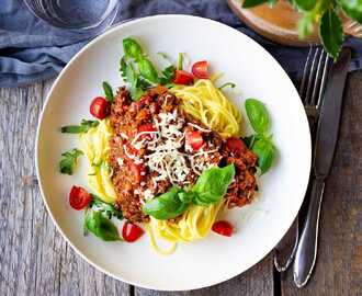 Lättlagad vegetarisk bolognese