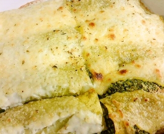 Vegan – glutenfria lasagnerullar med pesto