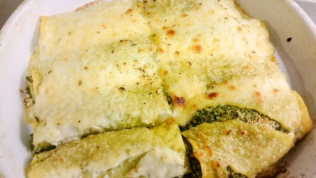 Vegan – glutenfria lasagnerullar med pesto