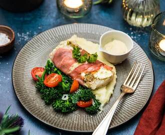 Parmalindad torskrygg med potatispuré och bearnaise