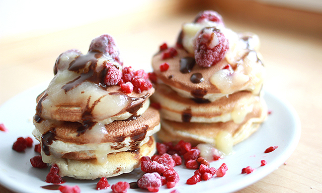 Blueberry cheesecake proteinpannkakor