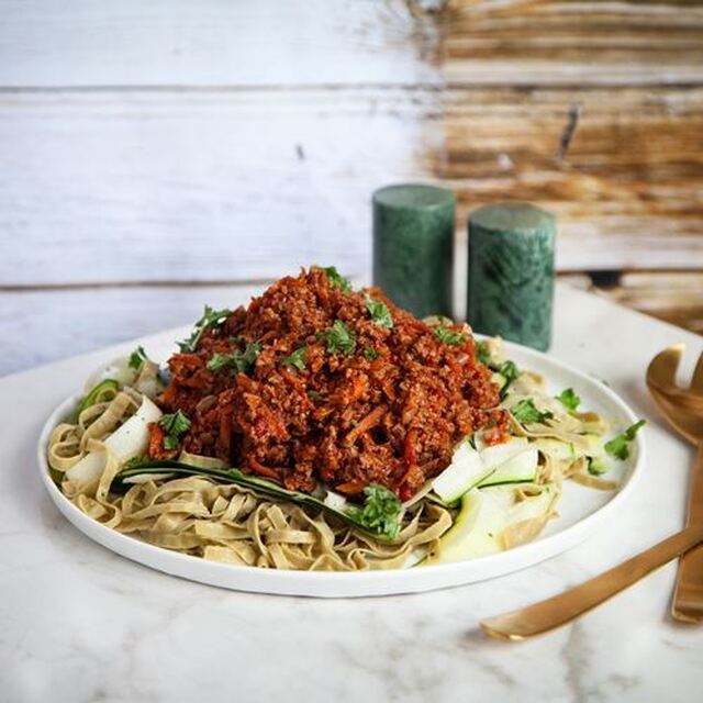 Sweet hot chili soy med tagliatelle