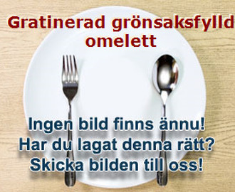 Gratinerad grönsaksfylld omelett