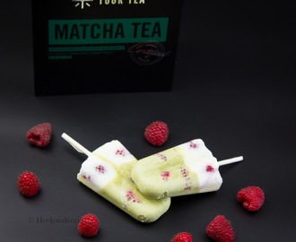 Matcha Lemon Yogurt Popsicles