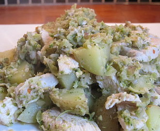 Kyckling, potatis och broccoli kompott. ”veckans matlåda”