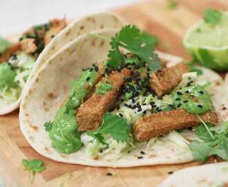 Crispy tofu taco