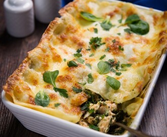 Laxlasagne med fetaost