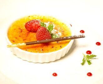 Créme Brulée med vit choklad och citron