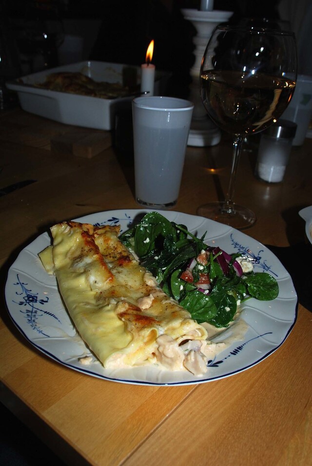 Kycklingcannelloni med färskost