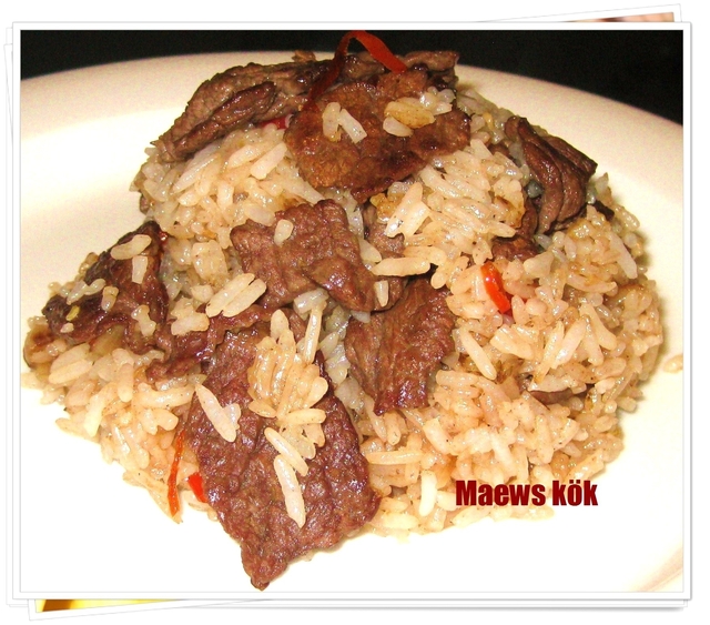 Stek ris med kött