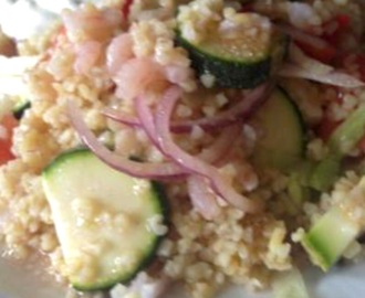 Räksallad med bulgur