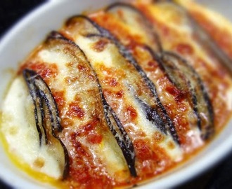 Mozzarella & aubergine gratäng