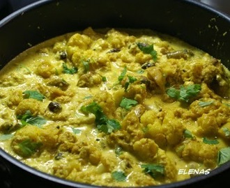 Vegetarisk korma med blomkål och svamp