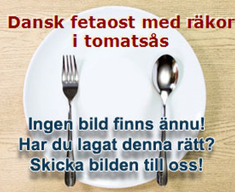 Dansk fetaost med räkor i tomatsås