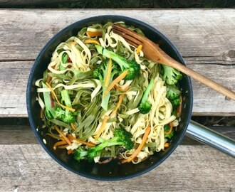 Fredriks pasta med morötter och broccoli