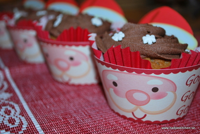 Pepparkaksmuffins med chokladfrosting