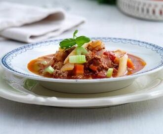 Italiensk tomatsoppa med pasta