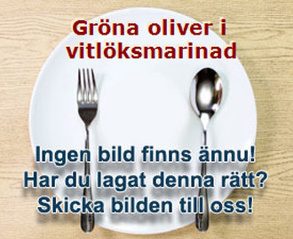 Gröna oliver i vitlöksmarinad