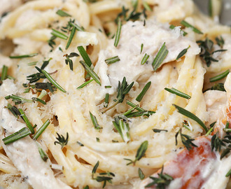 Sour Cream Pasta With Herb Roasted Turkey