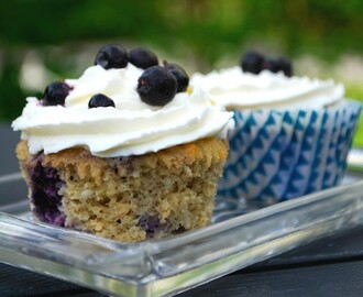 Banan- och blåbärsmuffins