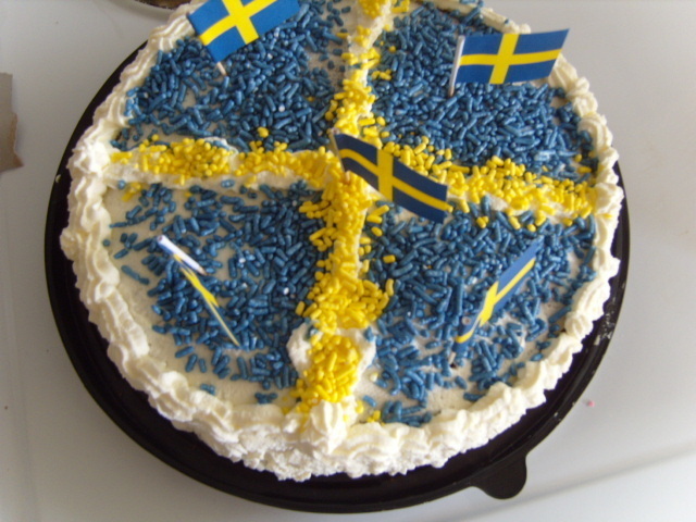 Sandras Sverige tårta