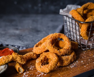 Frasiga glutenfria lökringar