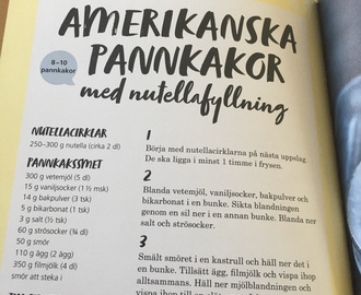 Amerikanska pannkakor med nutellafyllning