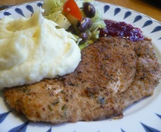 Fläskschnitzel på mitt vis