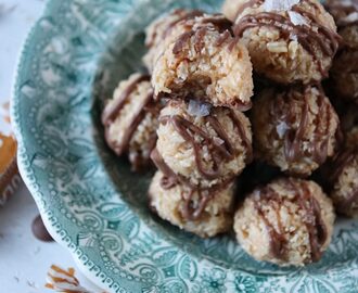 KOKOSTOPPAR MED SALT KARAMELL OCH CHOKLAD