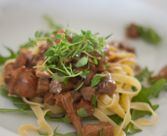 Onsdagspasta med lamm och kantareller!