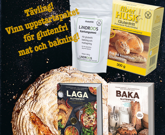 Tävling: vinn uppstartspaket glutenfri mat och bakning! Två böcker & produkter.